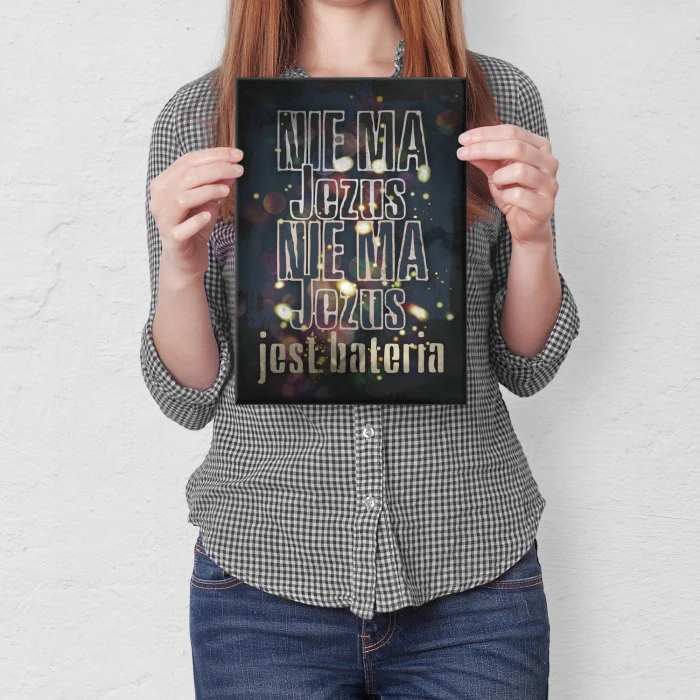 Plakat metalowy Nie ma Jezus Prezent
