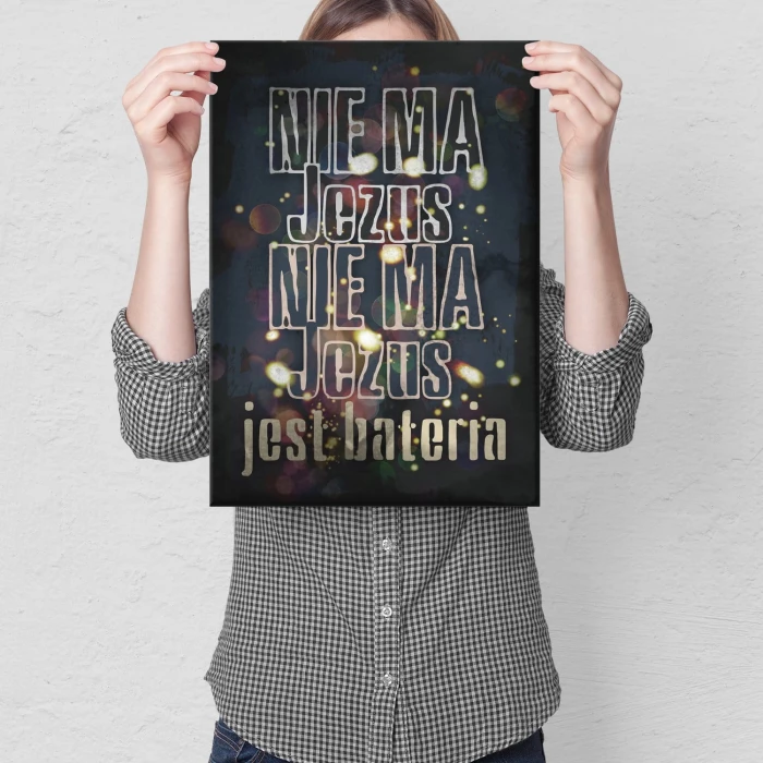 Plakat metalowy Nie ma Jezus Prezent