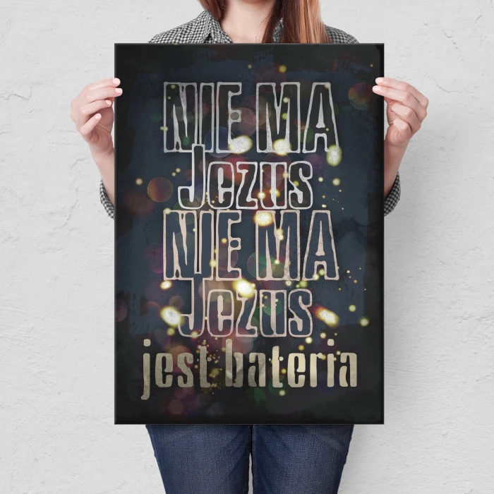 Plakat metalowy Nie ma Jezus Prezent