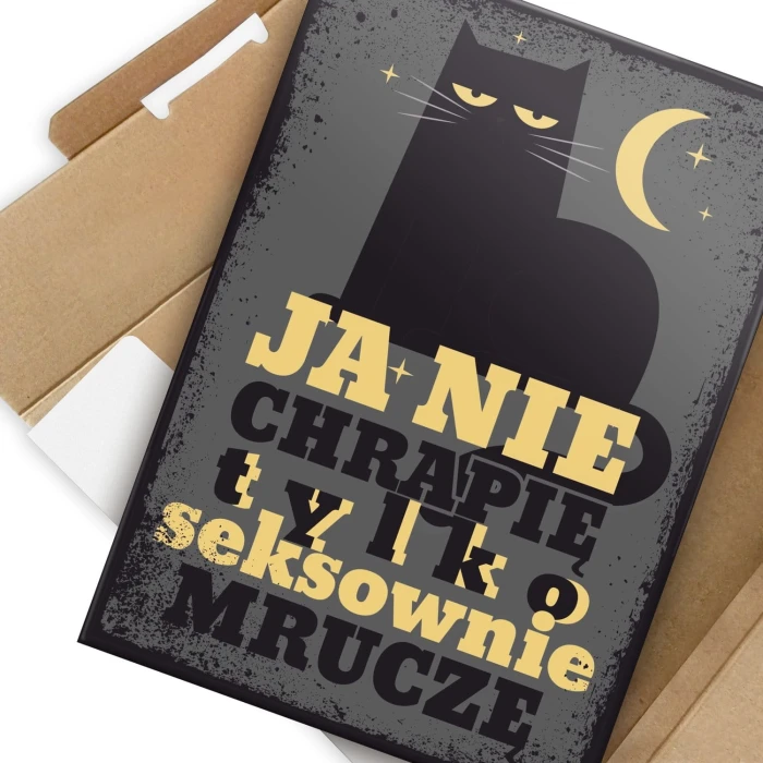 Plakat metalowy Seksownie mruczę Prezent