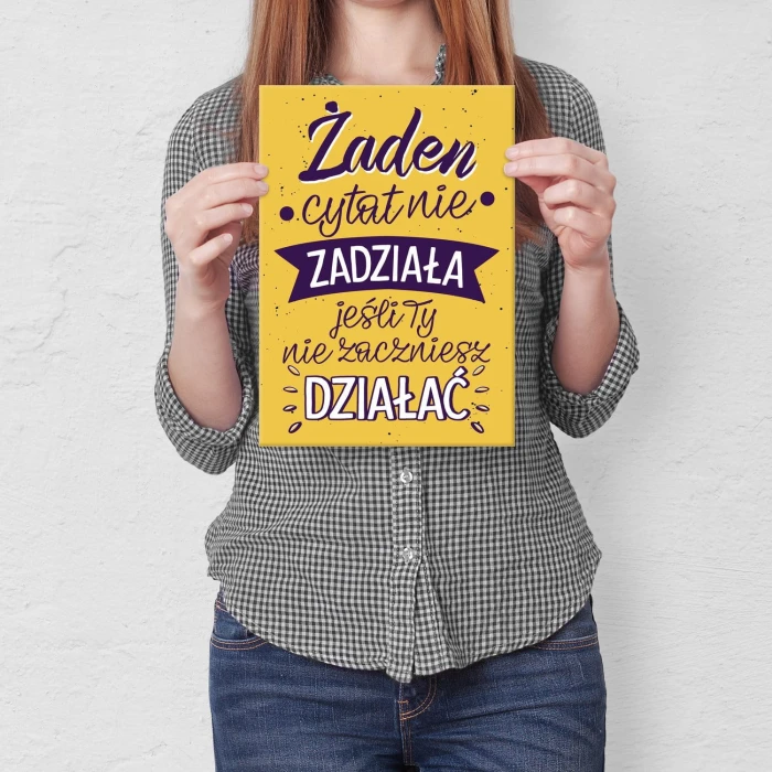 Plakat metalowy Żaden cytat nie zadziała Prezent