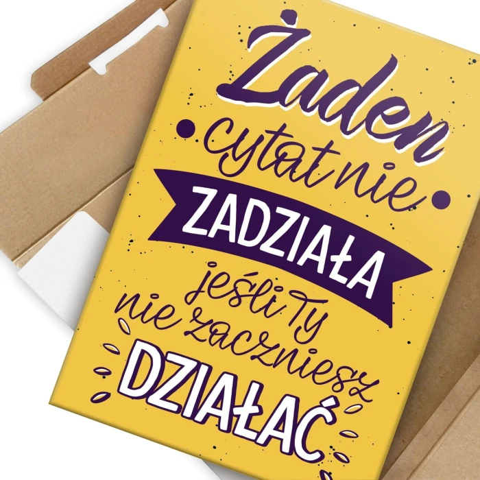 Plakat metalowy Żaden cytat nie zadziała Prezent