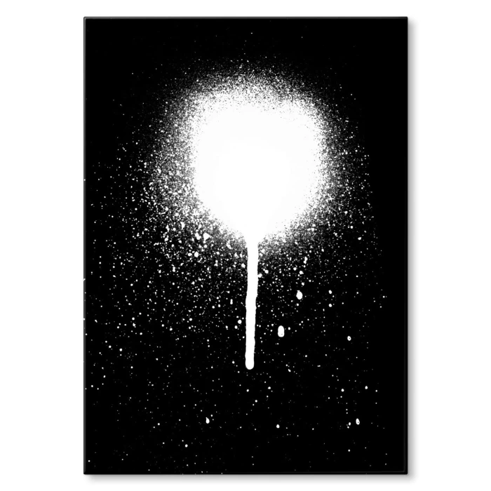 Plakat metalowy black and white Prezent