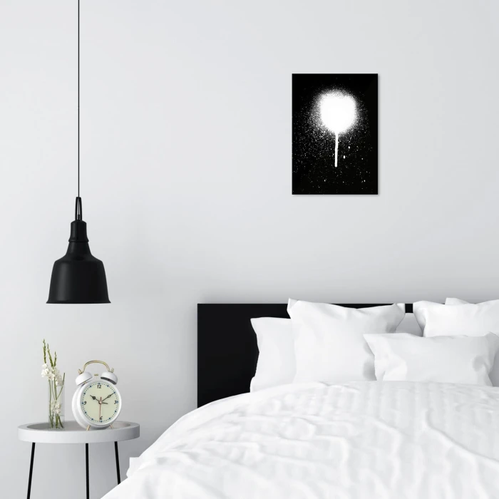 Plakat metalowy black and white Prezent