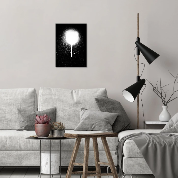 Plakat metalowy black and white Prezent