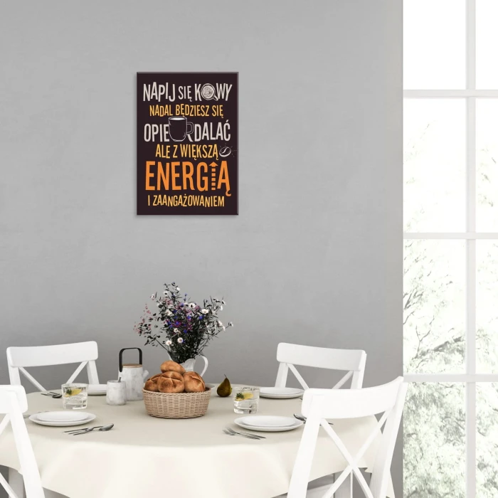 Plakat metalowy Napij się kawy Prezent