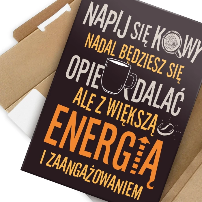 Plakat metalowy Napij się kawy Prezent