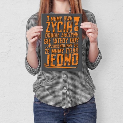 Plakat metalowy Mamy 2  życia Prezent