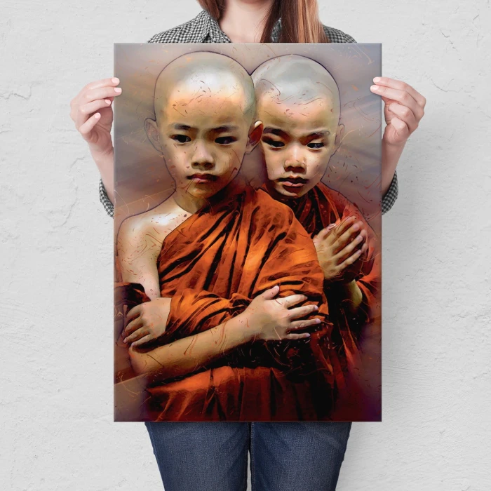 Plakat metalowy Mały Budda Prezent