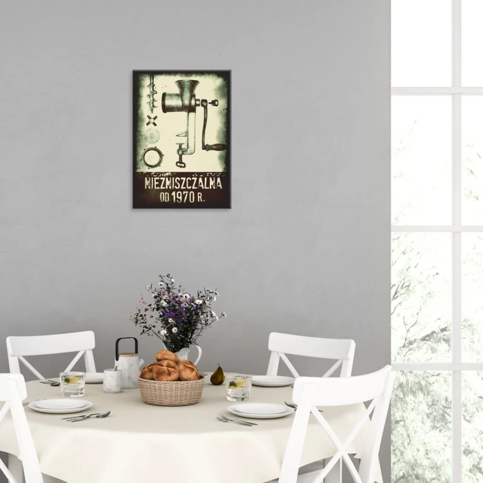 Plakat metalowy Maszynka PRL Prezent