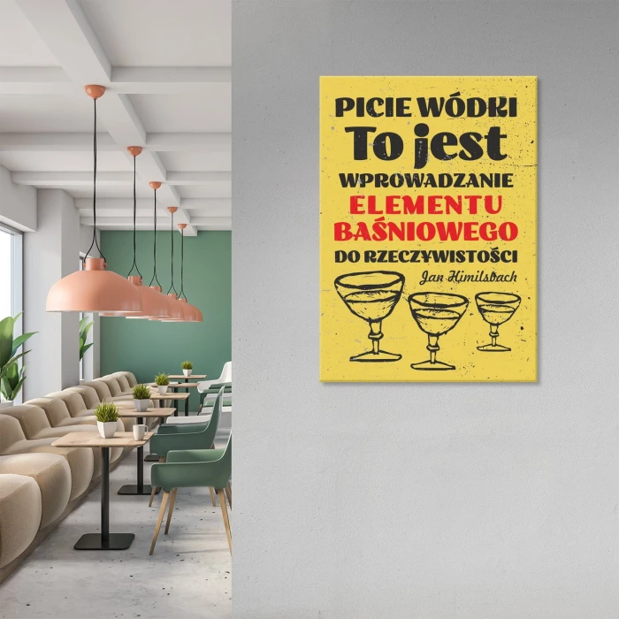 Plakat metalowy Picie wódki Prezent
