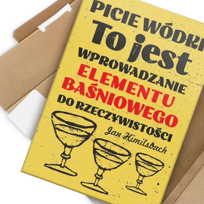 Plakat metalowy Picie wódki Prezent