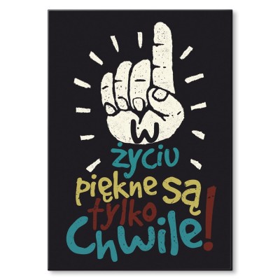 Plakat metalowy W życiu piękne są chwile Prezent