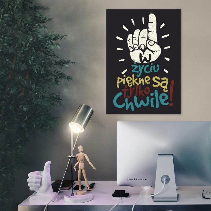 Plakat metalowy W życiu piękne są chwile Prezent