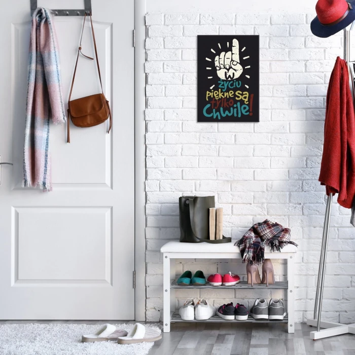 Plakat metalowy W życiu piękne są chwile Prezent