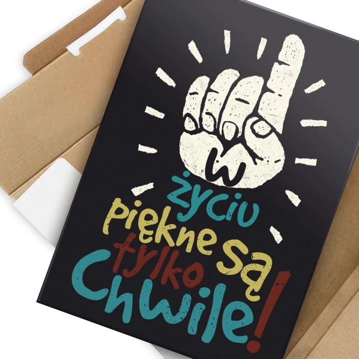 Plakat metalowy W życiu piękne są chwile Prezent