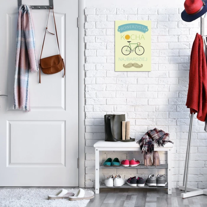 Plakat metalowy Rowerzysta kocha najbardziej Prezent