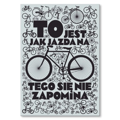 Plakat metalowy Jazda na rowerze Prezent