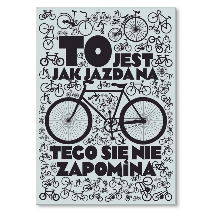 Plakat metalowy Jazda na rowerze Prezent