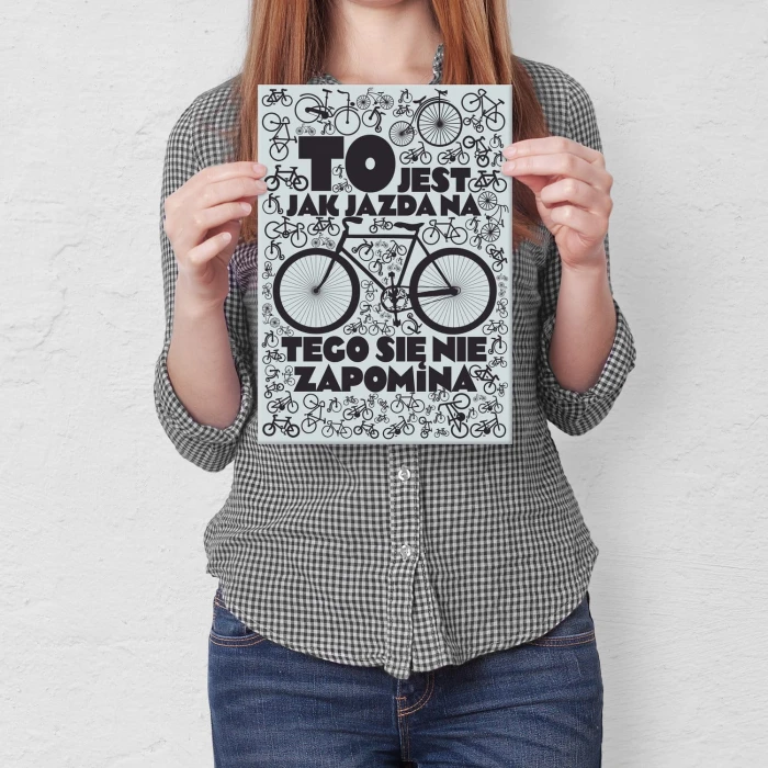 Plakat metalowy Jazda na rowerze Prezent