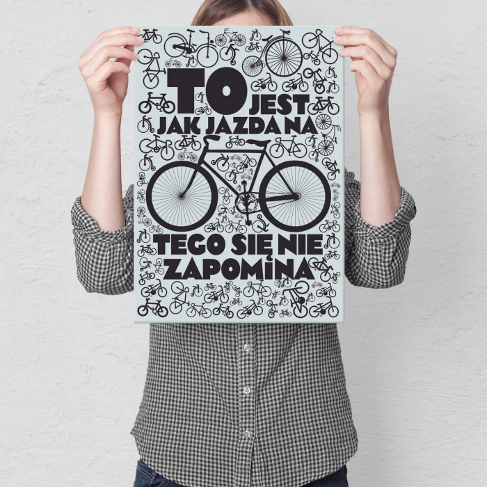 Plakat metalowy Jazda na rowerze Prezent