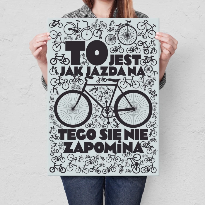 Plakat metalowy Jazda na rowerze Prezent