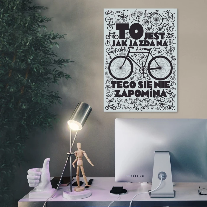 Plakat metalowy Jazda na rowerze Prezent