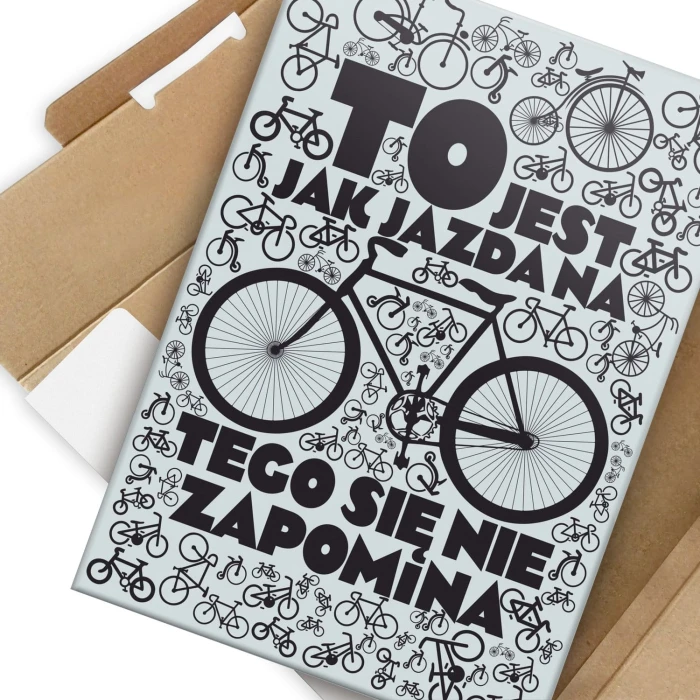 Plakat metalowy Jazda na rowerze Prezent