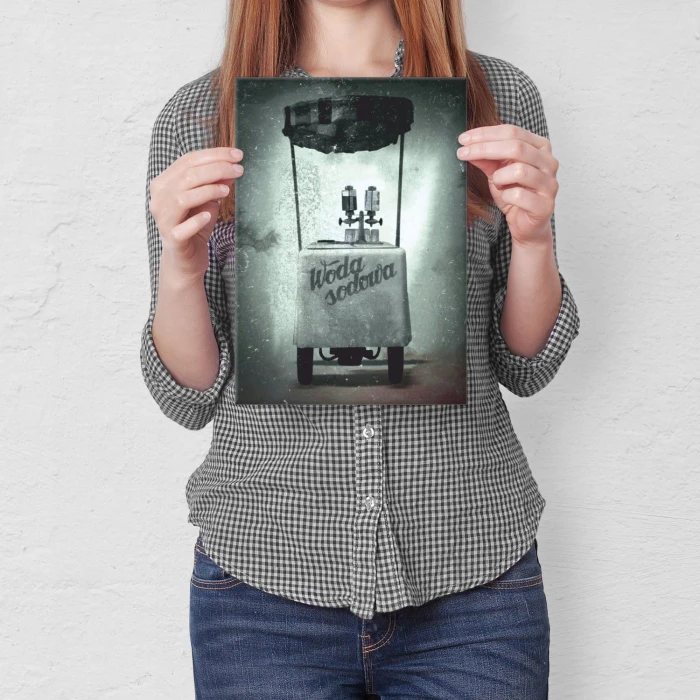 Plakat metalowy Saturator Prezent
