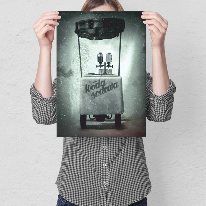 Plakat metalowy Saturator Prezent