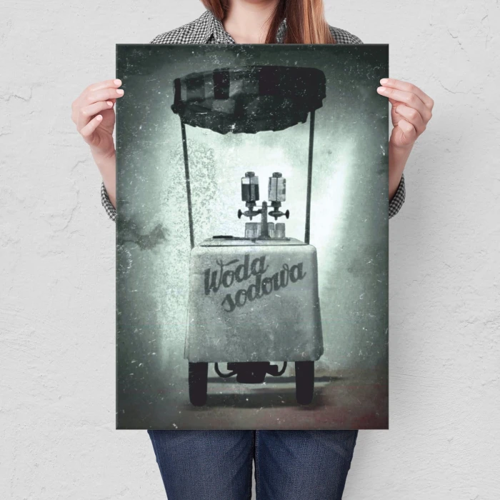 Plakat metalowy Saturator Prezent