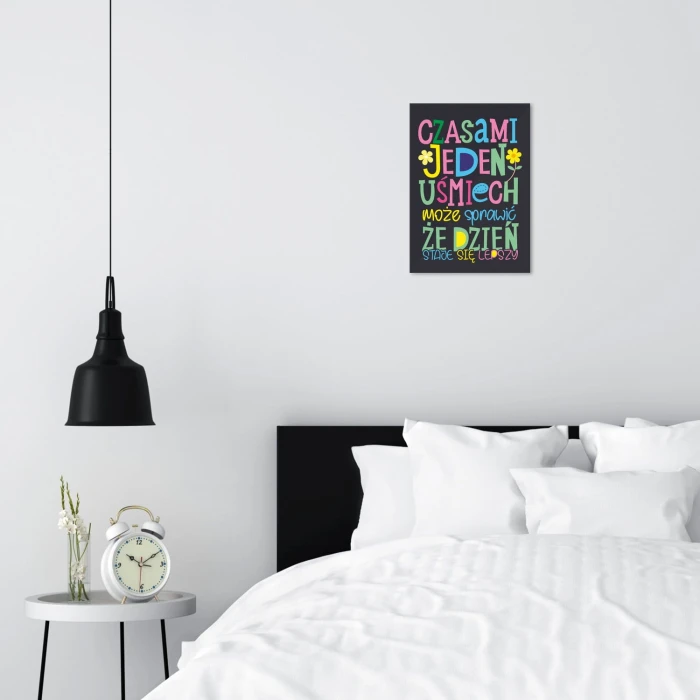 Plakat metalowy Jeden uśmiech Prezent