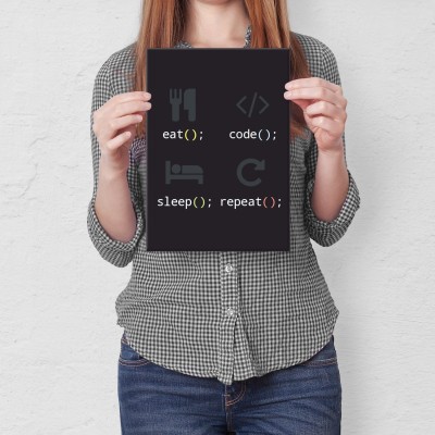 Plakat metalowy Coder Prezent