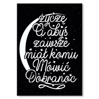 Plakat metalowy Dobranoc Prezent