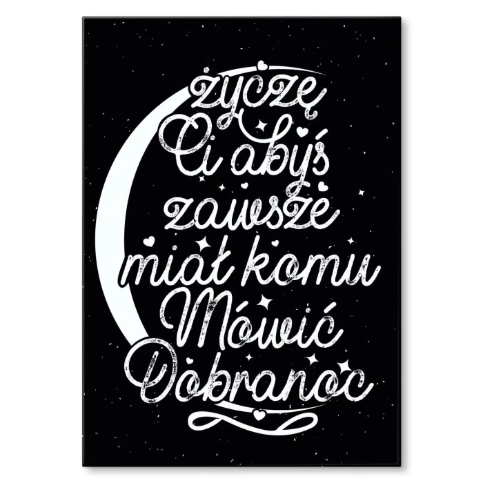 Plakat metalowy Dobranoc Prezent