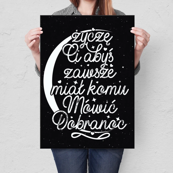 Plakat metalowy Dobranoc Prezent