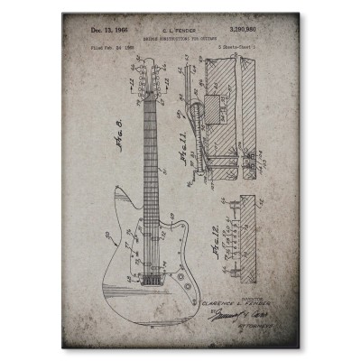 Plakat metalowy Fender Prezent