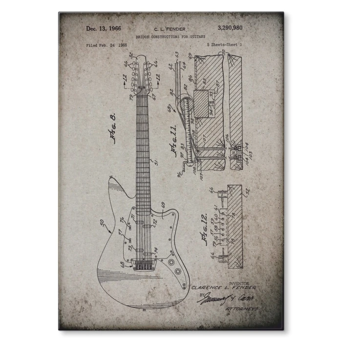 Plakat metalowy Fender Prezent