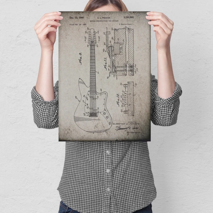 Plakat metalowy Fender Prezent