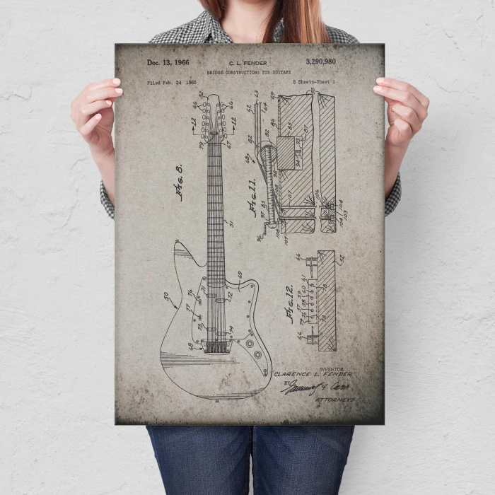Plakat metalowy Fender Prezent