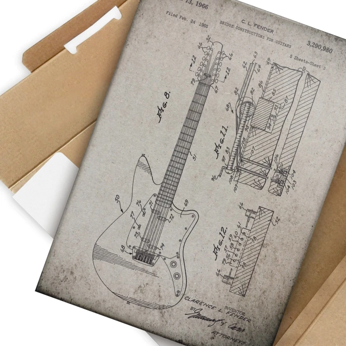 Plakat metalowy Fender Prezent