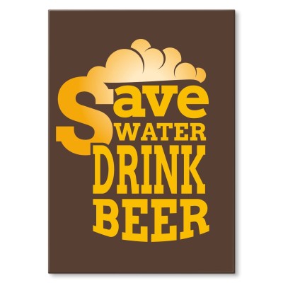 Plakat metalowy Save water drink beer Prezent