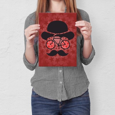 Plakat metalowy Bike hut star Prezent