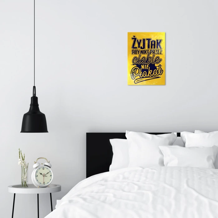 Plakat metalowy Żyj tak Prezent