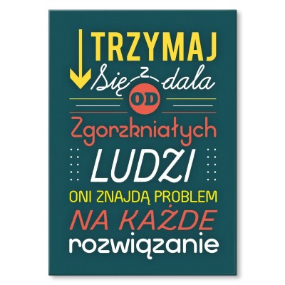 Plakat metalowy Trzymaj się z dala Prezent