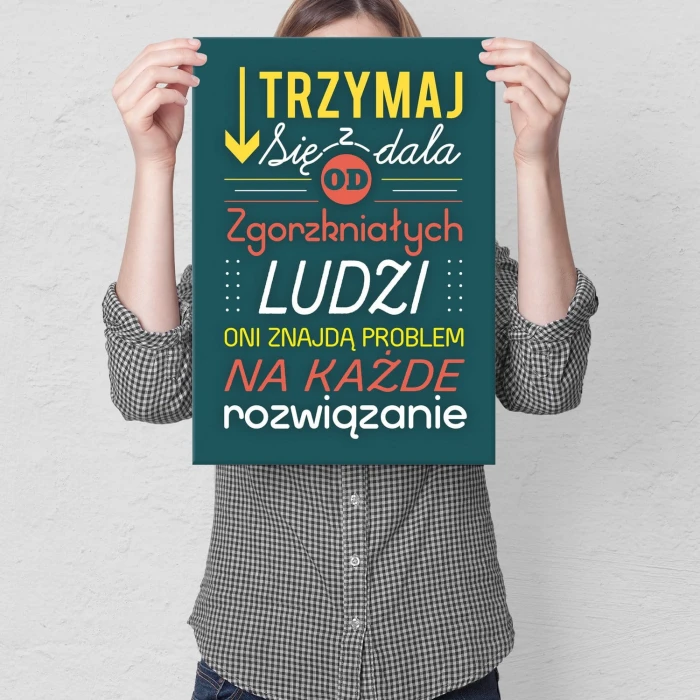 Plakat metalowy Trzymaj się z dala Prezent