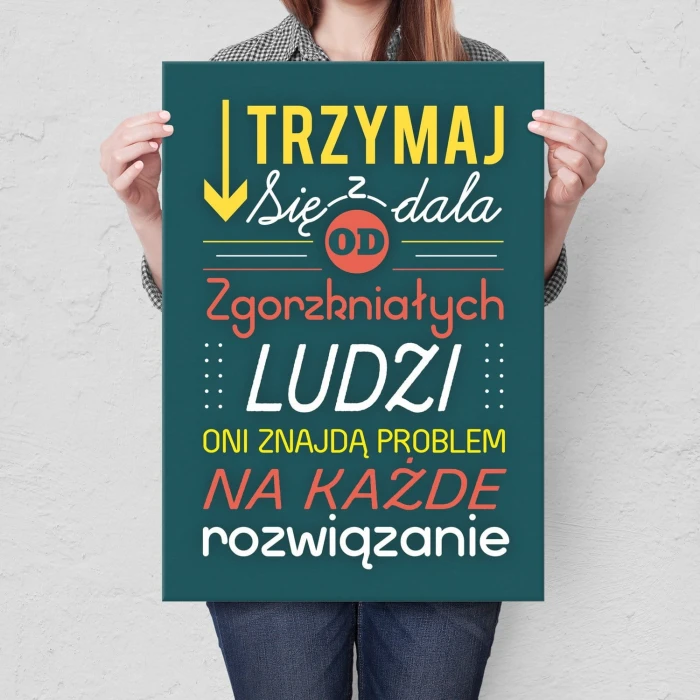 Plakat metalowy Trzymaj się z dala Prezent