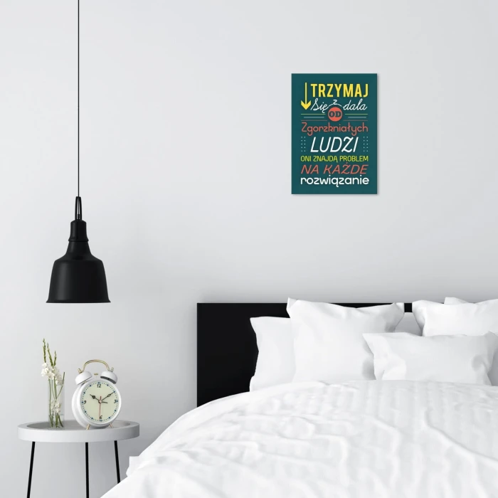 Plakat metalowy Trzymaj się z dala Prezent
