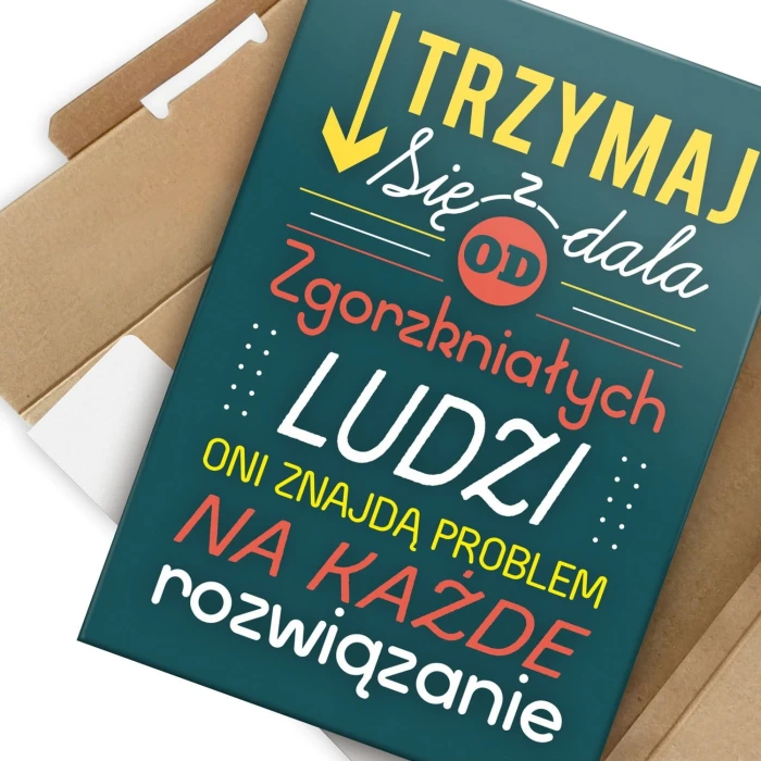 Plakat metalowy Trzymaj się z dala Prezent