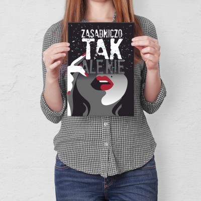 Plakat metalowy Zasadniczo tak Prezent